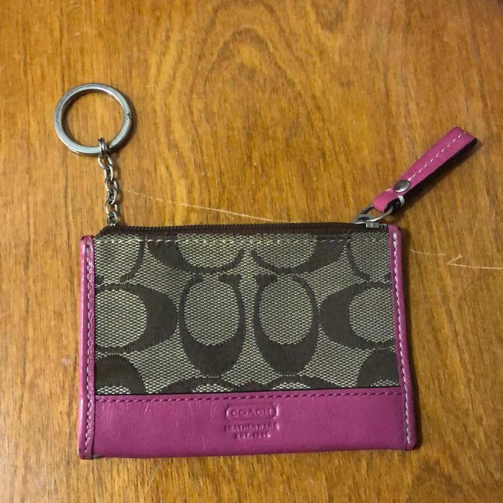 Coach Wallet/ID Case - Pink & Tan